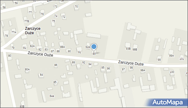 Żarczyce Duże, Żarczyce Duże, 93, mapa Żarczyce Duże