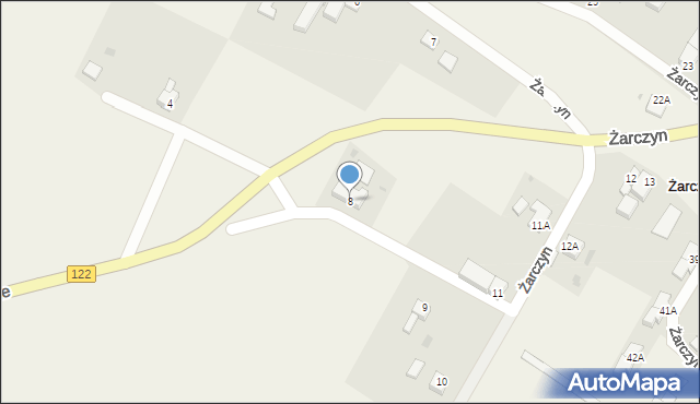 Żarczyn, Żarczyn, 8, mapa Żarczyn