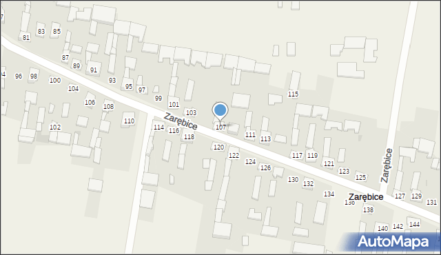 Zarębice, Zarębice, 107, mapa Zarębice