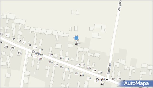 Zarębice, Zarębice, 115, mapa Zarębice