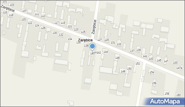 Zarębice, Zarębice, 140, mapa Zarębice