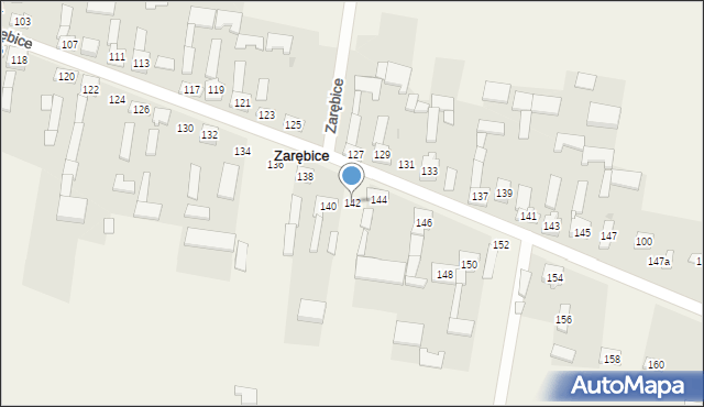 Zarębice, Zarębice, 142, mapa Zarębice