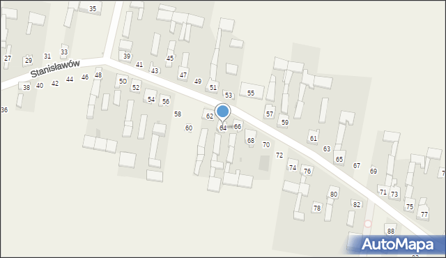 Zarębice, Zarębice, 64, mapa Zarębice