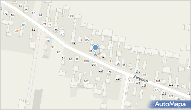 Zarębice, Zarębice, 89, mapa Zarębice