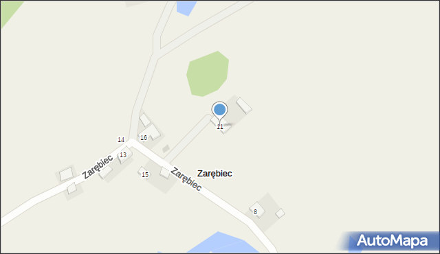 Zarębiec, Zarębiec, 11, mapa Zarębiec