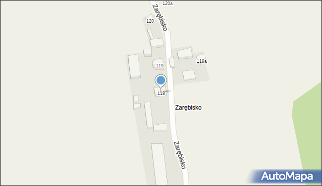 Zarębisko, Zarębisko, 118, mapa Zarębisko