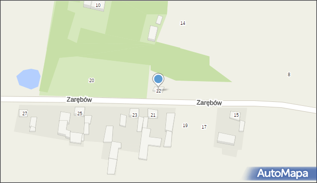 Zarębów, Zarębów, 12, mapa Zarębów