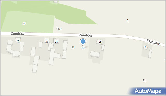 Zarębów, Zarębów, 17, mapa Zarębów