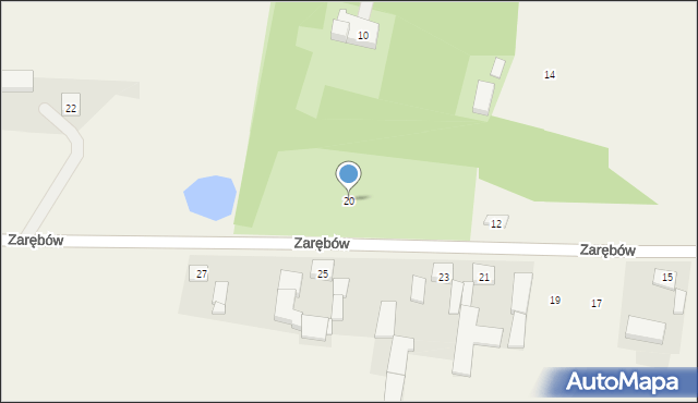 Zarębów, Zarębów, 20, mapa Zarębów