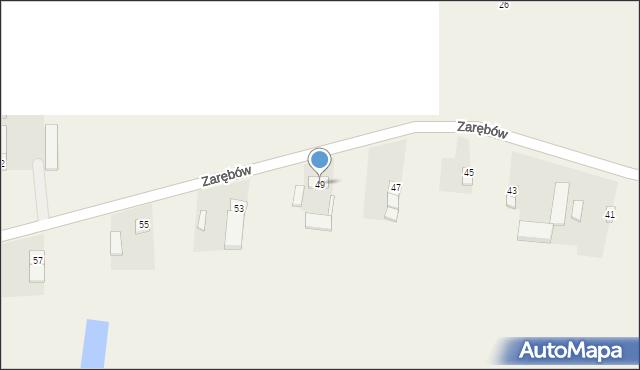 Zarębów, Zarębów, 49, mapa Zarębów