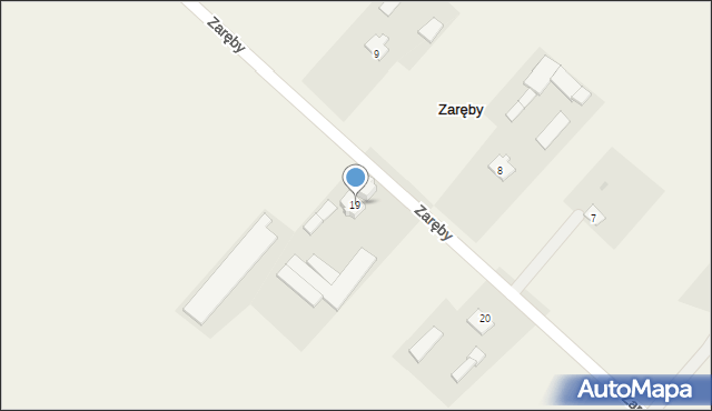 Zaręby, Zaręby, 19, mapa Zaręby