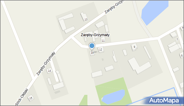 Zaręby-Grzymały, Zaręby-Grzymały, 10, mapa Zaręby-Grzymały