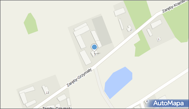 Zaręby-Grzymały, Zaręby-Grzymały, 3, mapa Zaręby-Grzymały