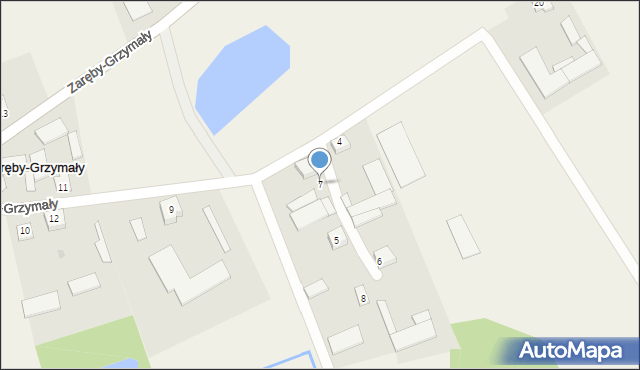 Zaręby-Grzymały, Zaręby-Grzymały, 7, mapa Zaręby-Grzymały