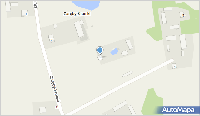 Zaręby-Kromki, Zaręby-Kromki, 6, mapa Zaręby-Kromki