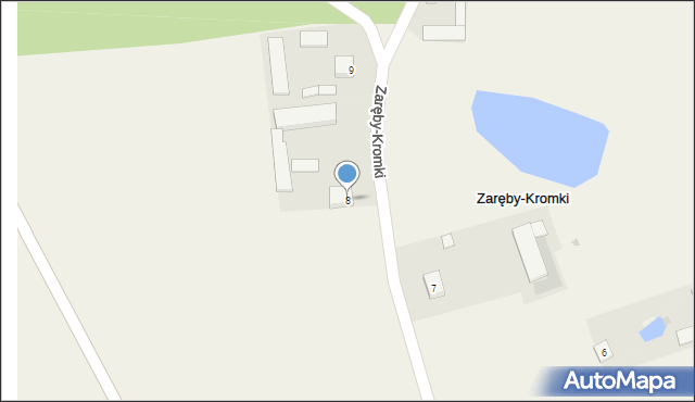 Zaręby-Kromki, Zaręby-Kromki, 8, mapa Zaręby-Kromki