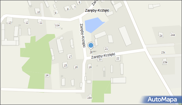 Zaręby-Krztęki, Zaręby-Krztęki, 18, mapa Zaręby-Krztęki