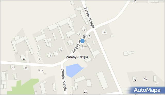 Zaręby-Krztęki, Zaręby-Krztęki, 4, mapa Zaręby-Krztęki