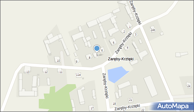 Zaręby-Krztęki, Zaręby-Krztęki, 7, mapa Zaręby-Krztęki