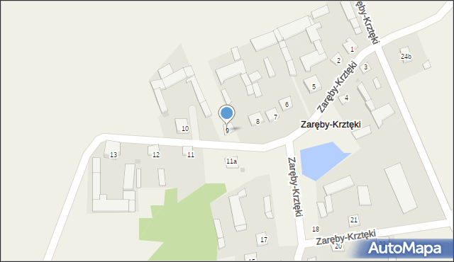 Zaręby-Krztęki, Zaręby-Krztęki, 9, mapa Zaręby-Krztęki