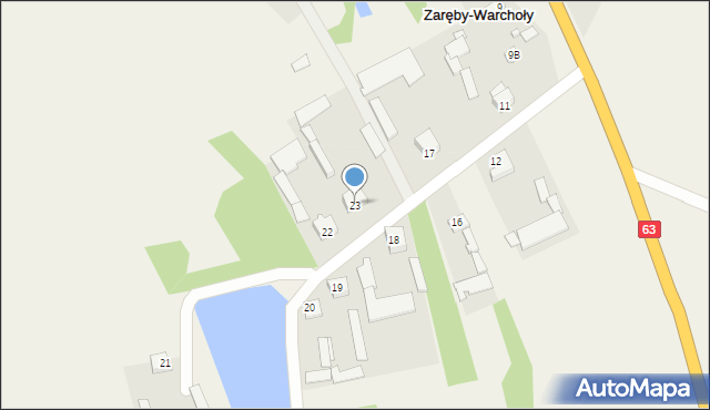 Zaręby-Warchoły, Zaręby-Warchoły, 23, mapa Zaręby-Warchoły