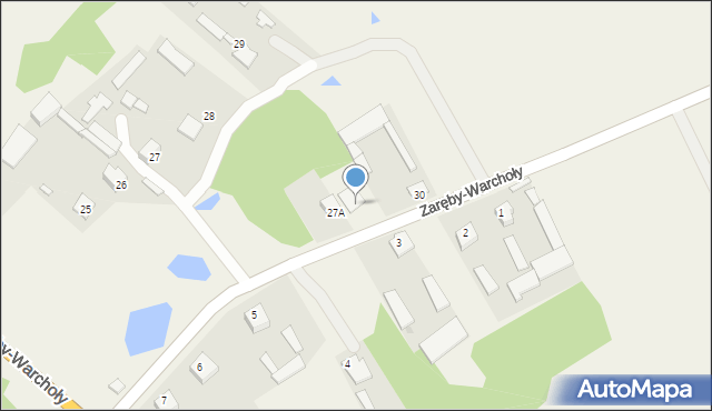 Zaręby-Warchoły, Zaręby-Warchoły, 27B, mapa Zaręby-Warchoły