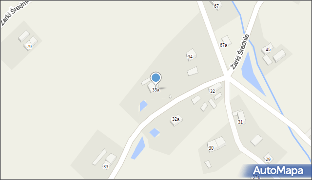 Żarki Średnie, Żarki Średnie, 33a, mapa Żarki Średnie
