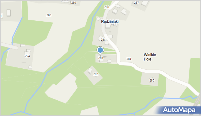 Żarnowa, Żarnowa, 283, mapa Żarnowa