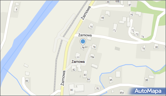 Żarnowa, Żarnowa, 76, mapa Żarnowa