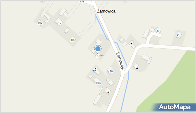 Żarnowica, Żarnowica, 17, mapa Żarnowica