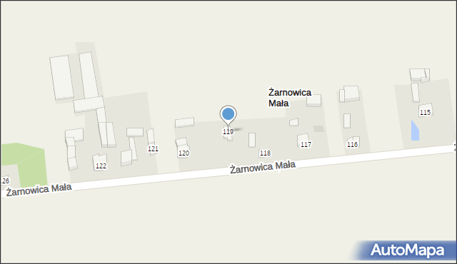 Żarnowica Mała, Żarnowica Mała, 119, mapa Żarnowica Mała