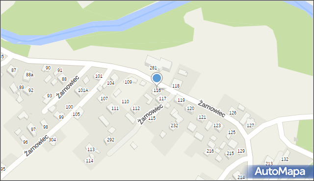 Żarnowiec, Żarnowiec, 116, mapa Żarnowiec