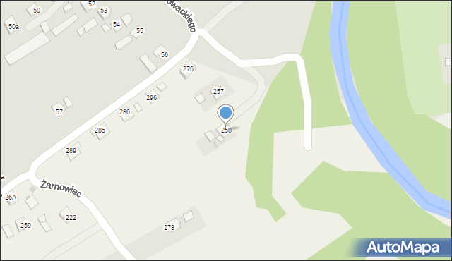 Żarnowiec, Żarnowiec, 258, mapa Żarnowiec