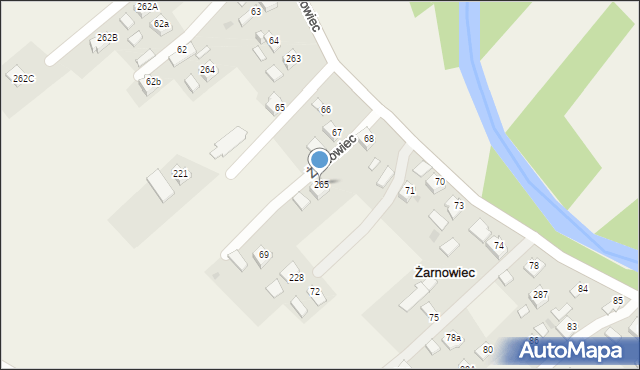 Żarnowiec, Żarnowiec, 265, mapa Żarnowiec