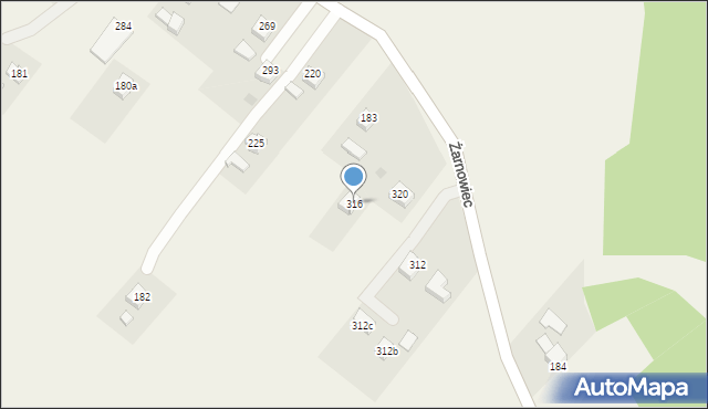 Żarnowiec, Żarnowiec, 316, mapa Żarnowiec