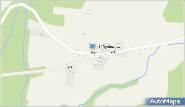 Żarnówka, Żarnówka, 205, mapa Żarnówka