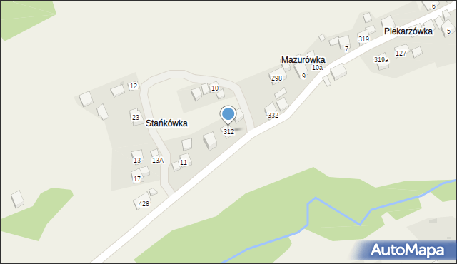 Żarnówka, Żarnówka, 312, mapa Żarnówka