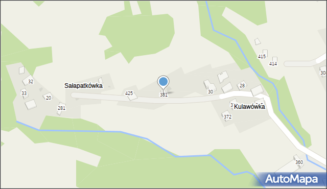 Żarnówka, Żarnówka, 381, mapa Żarnówka