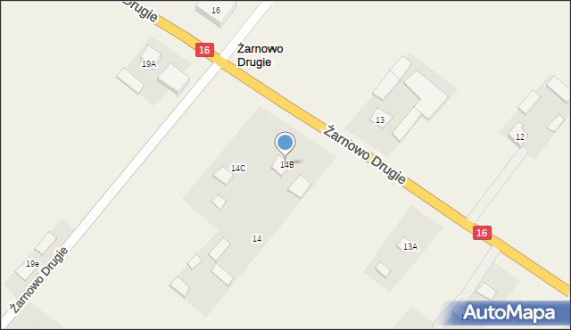 Żarnowo Drugie, Żarnowo Drugie, 14B, mapa Żarnowo Drugie