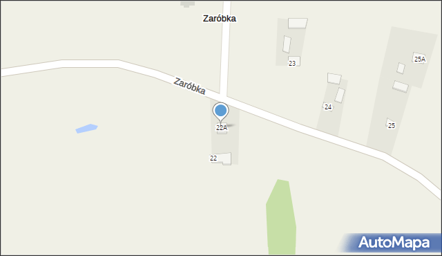 Zaróbka, Zaróbka, 22A, mapa Zaróbka