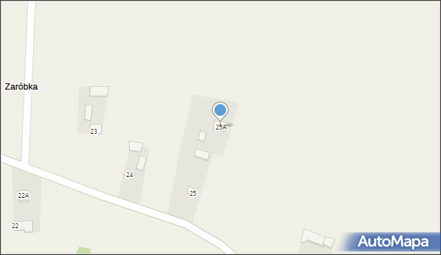 Zaróbka, Zaróbka, 25A, mapa Zaróbka