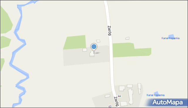 Zaróg, Zaróg, 43c, mapa Zaróg