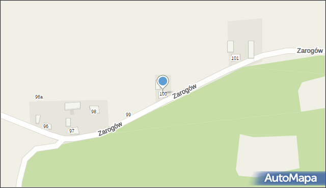 Zarogów, Zarogów, 100, mapa Zarogów