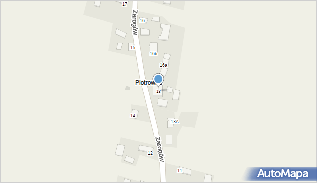 Zarogów, Zarogów, 13, mapa Zarogów
