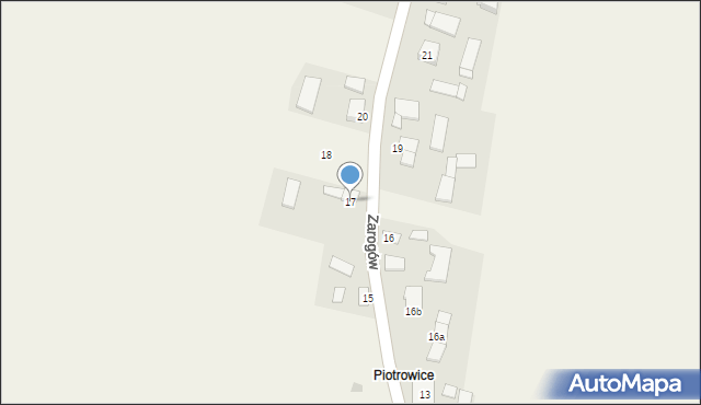 Zarogów, Zarogów, 17, mapa Zarogów