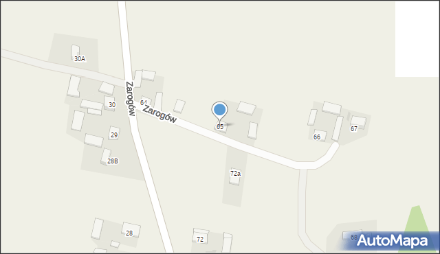 Zarogów, Zarogów, 65, mapa Zarogów