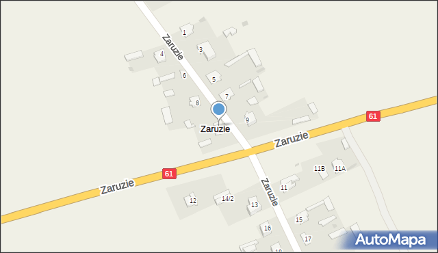 Zaruzie, Zaruzie, 10A, mapa Zaruzie