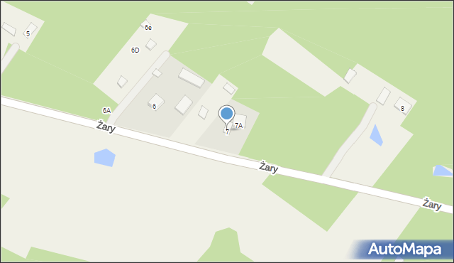 Żary, Żary, 7, mapa Żary