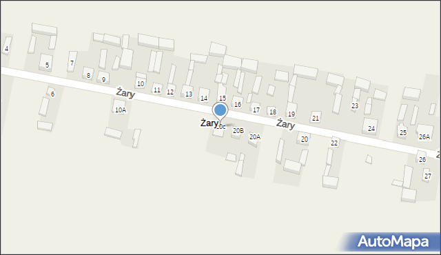 Żary, Żary, 20c, mapa Żary