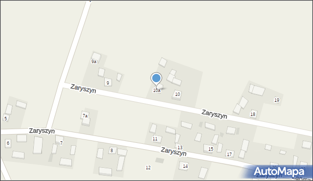 Zaryszyn, Zaryszyn, 10a, mapa Zaryszyn